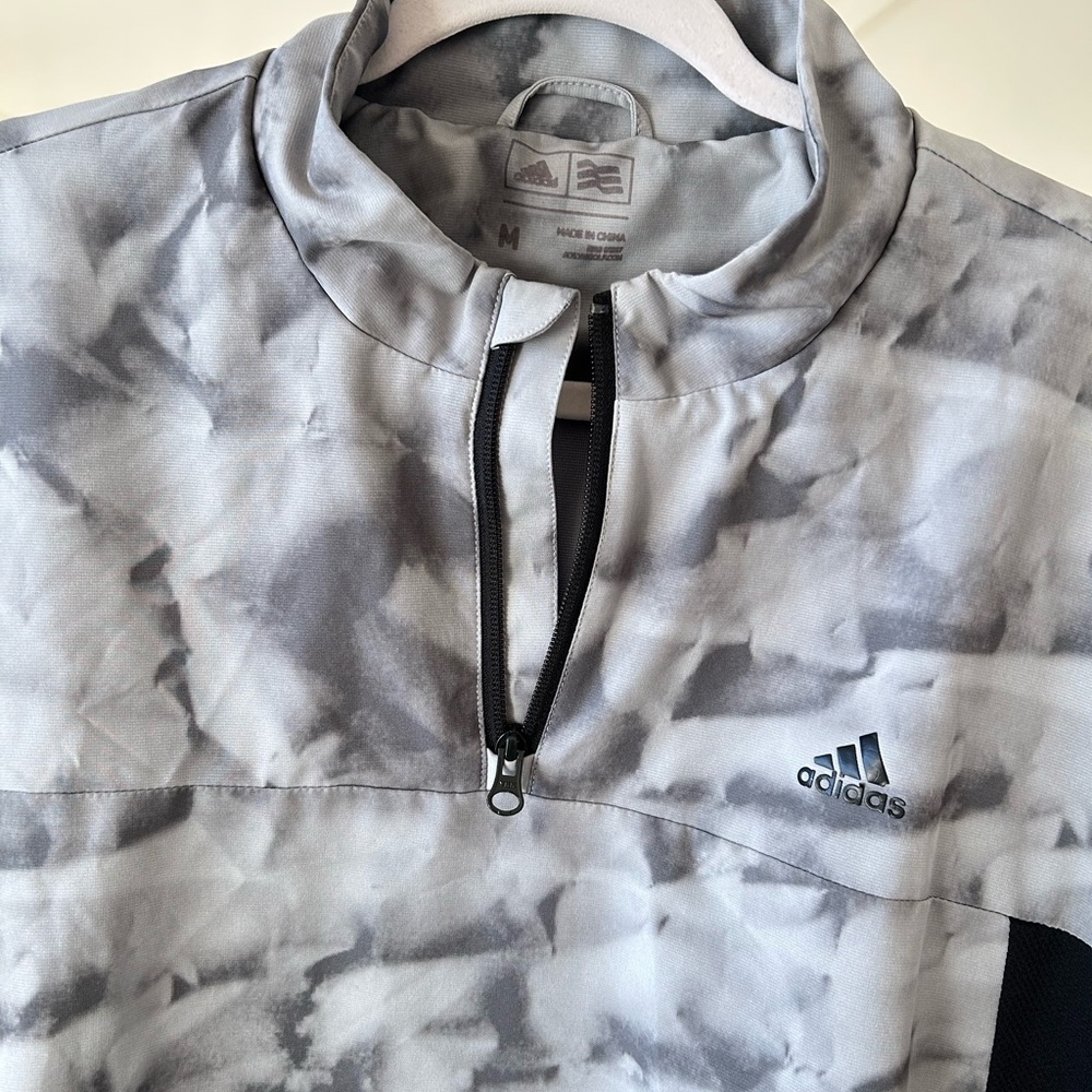 Adidas Black and Gray Men's Sweatshirt